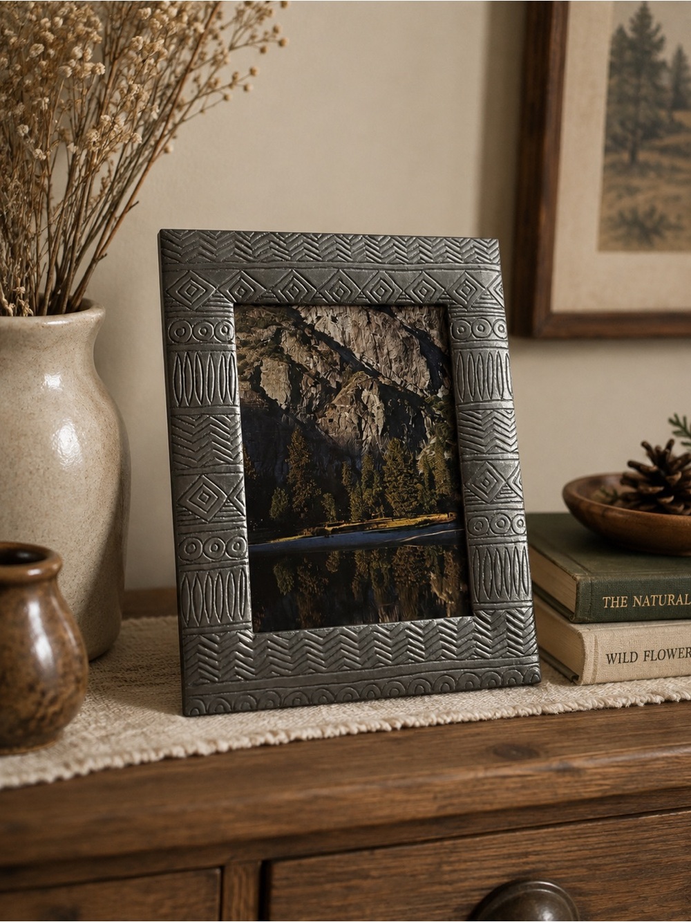 Vintage Metal Frame and Print